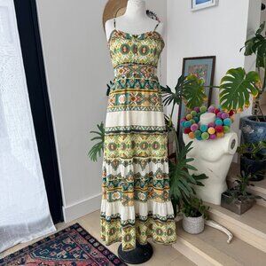 Fossil Boho Tiered Tribal Maxi S